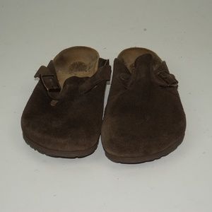 Women's Birkenstock Brown Suede Slides
